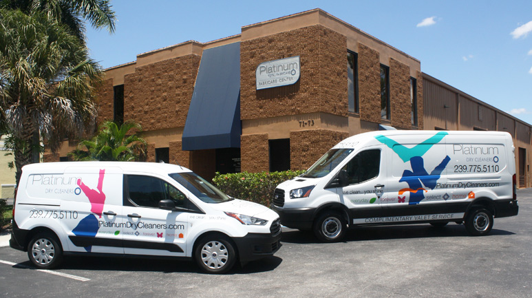 Pick Up Delivery Van Naples Florida | Platinum Dry Cleaners